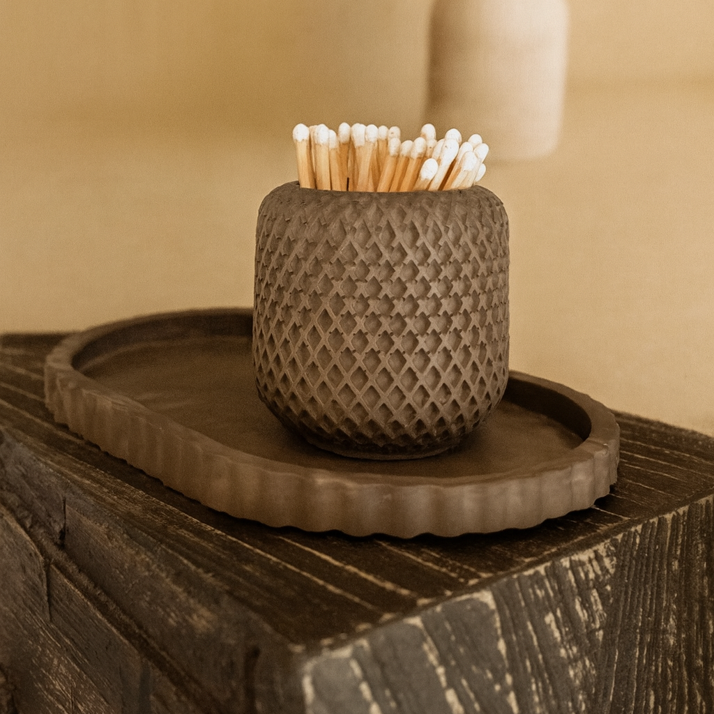 Stoneware Lattice Vessel